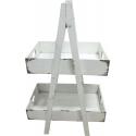 Etagere witte plantenbak Alpes wit 58x38x93 cm